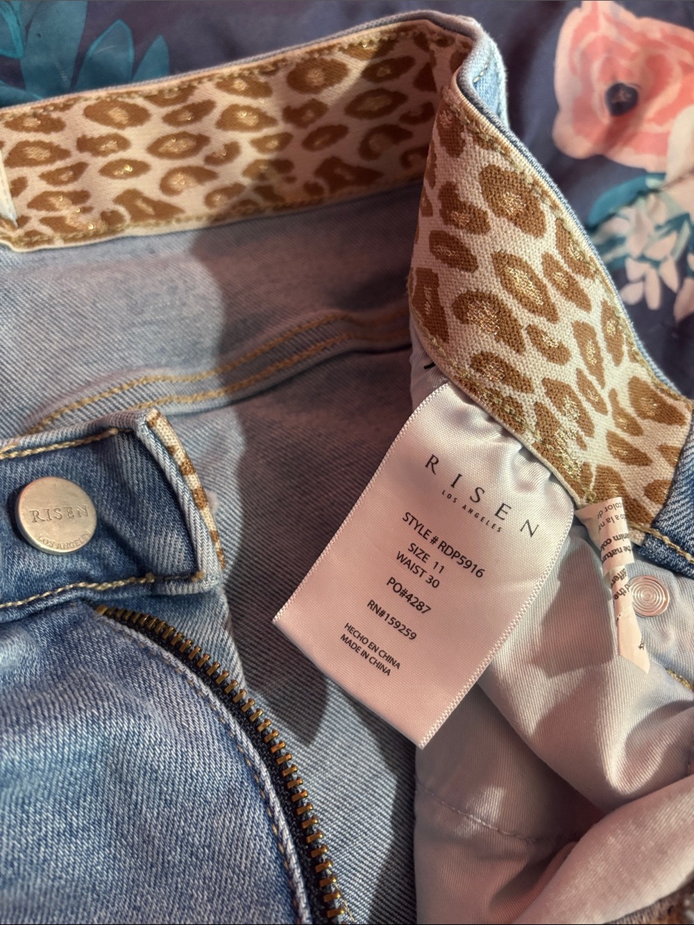 Light Blue Women's High-Rise Jeans - Picture 6 of 6